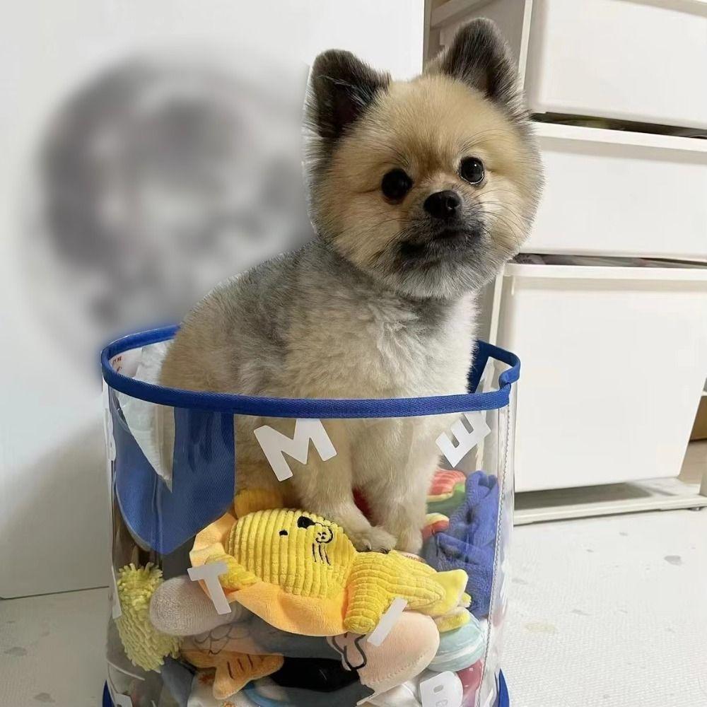 Thickened Pet Supplies Storage Bag Foldable Hand-Held Storage Box PVC Toy Storage Basket Home