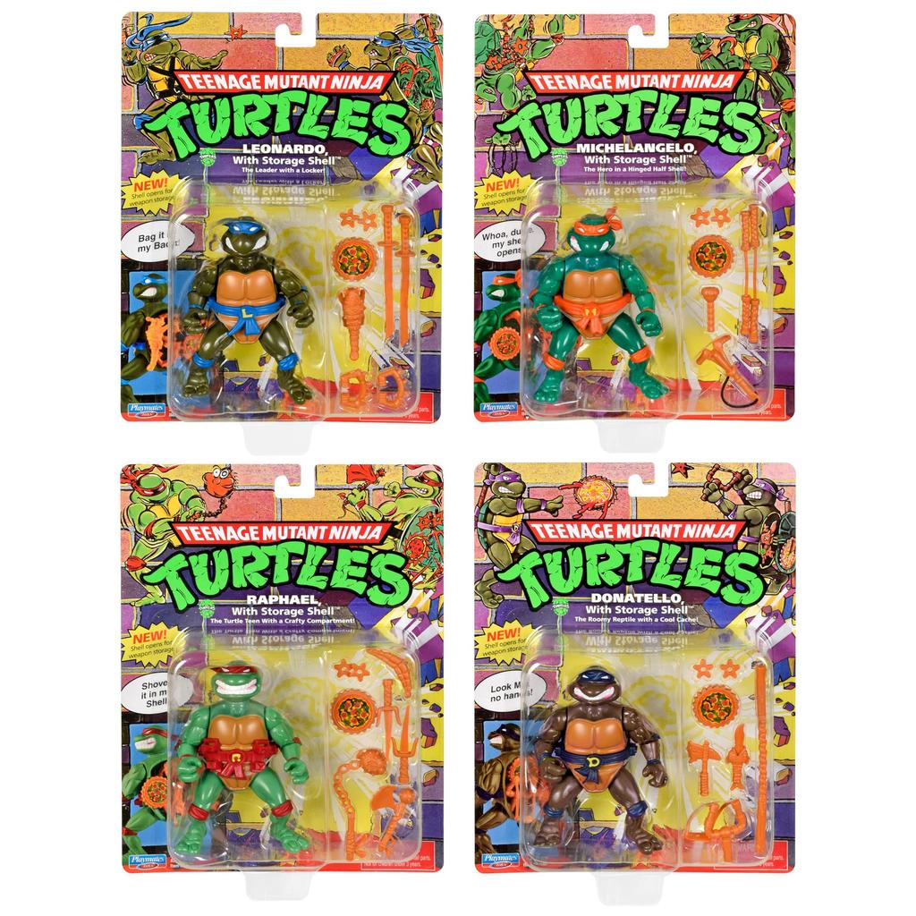 Teenage Mutant Ninja Turtles Playmates Toys Teenage Mutant Ninja Turtles Classic 4 Inch Turtles 4 Pack Figure Set 81324