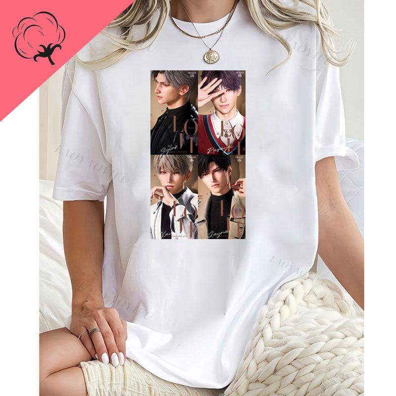 Ropa Hombre Hight Quality Women Short Sleeve T Shirt Love and Deepspace Girl Dinner Zayne Game T Shirt Fans Y2k Clothes Unisex Top S