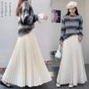 Long Skirt for Pleated Flared Maxi Midi Elastic for Everyday Spring [OGCPWYQZ] Women, Skirt, Skirt, A-line, Length, Length, Waist, Lined, Elegant,