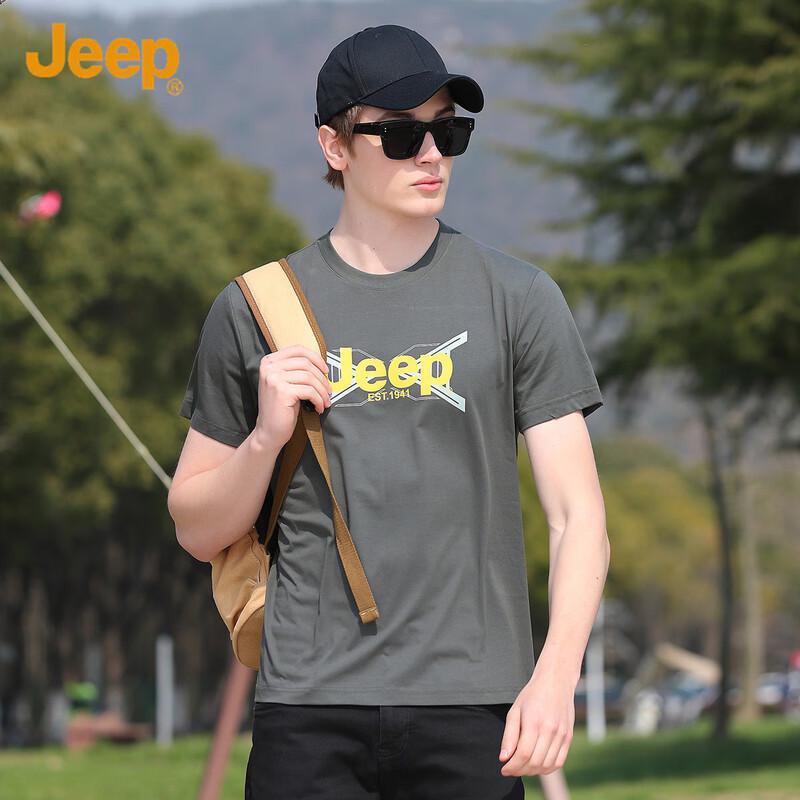 

JEEP Men s Lightweight Cotton Blend Short-Sleeve T-Shirt L