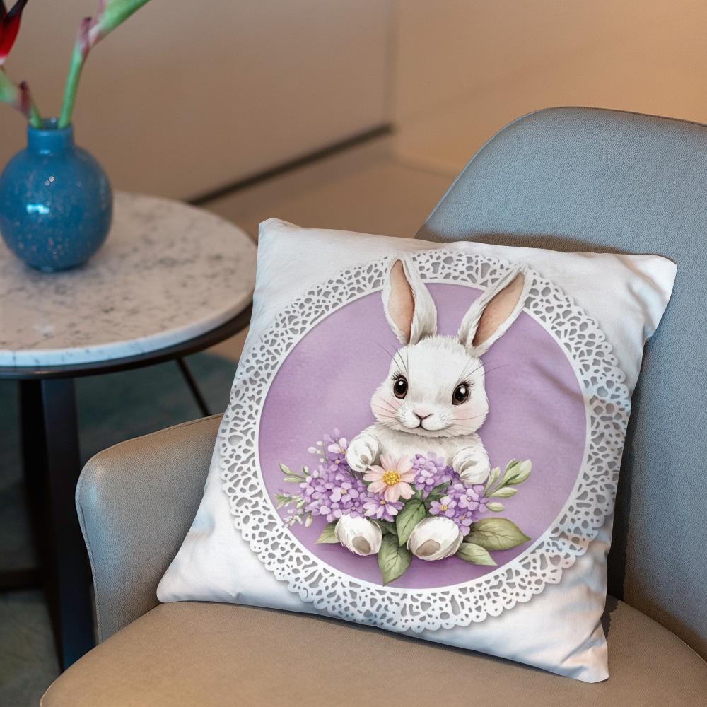 Easter Cushion Cover 2-in-1 Reversible Plush Pillow Cover | Car/Sofa/Bed | Perfect Gift