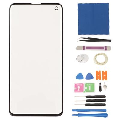 Front Outer Lens Glass Screen Replacement Repair Kit for Samsung Galaxy S10 G973 Series Black
