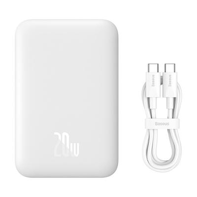 Powerbank 6000mAh Magnetisch Mini Air 20W mit USBC-Kabel weiß