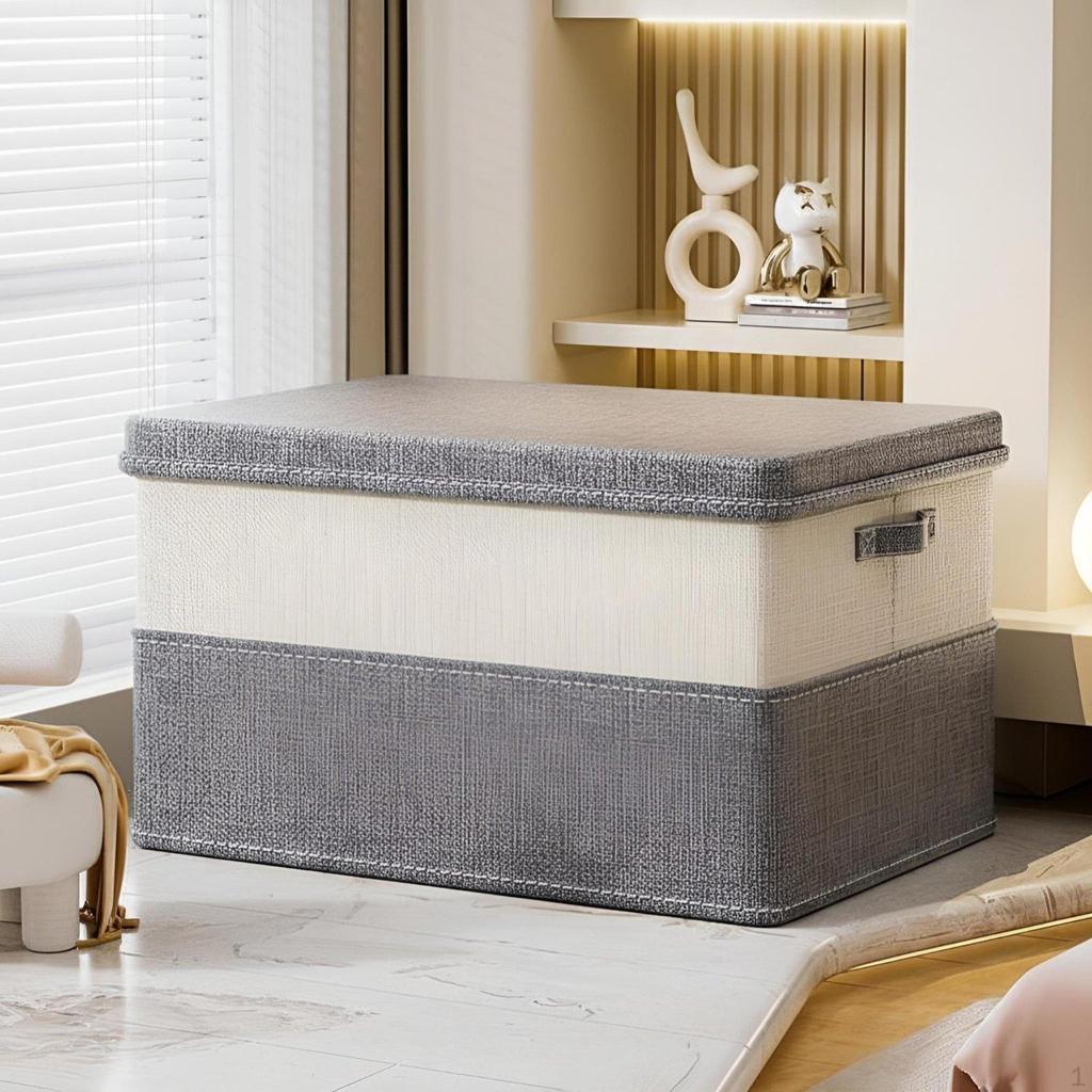 Linen Storage Box, Foldable Organizer, Large Capacity, Dustproof, for Wardrobe & Home