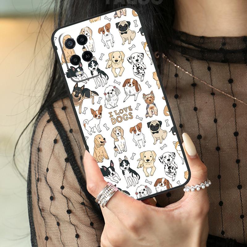 

French Bulldog Beagle Dogs Pattern Case For Oppo A5 Pro A15 A17 A57 A77 A18 A38 A58 A78 A98 A94 A74 A54 A40 A60 A80 A96 A76 A16 OPPO A57s