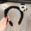Plüsch-Panda-Form Haarspange/Haargummi/Stirnband Weihnachten Karneval Haargummi für Damen Teenager beim Fotografieren Rutschfest