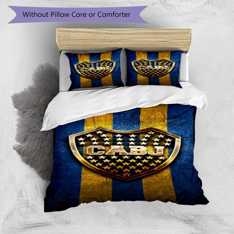 Boca Football Club Printed Pattern Duvet Cover Set – Includes 1 Duvet Cover and 2 Matching Pillowcases Bedroom Decor Christmas Gifts