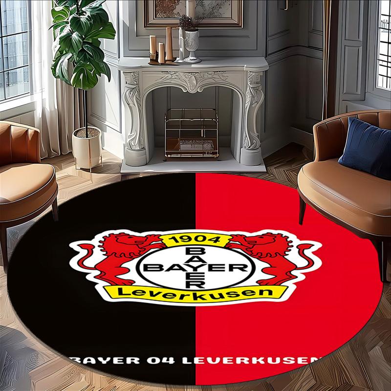 1 pezzo Squadra di Calcio (65) Tappeto Rotondo Stampato Tappeto Rotondo per Sedia Adatto per Camera da Letto Soggiorno Tappeto Decorativo per la Casa