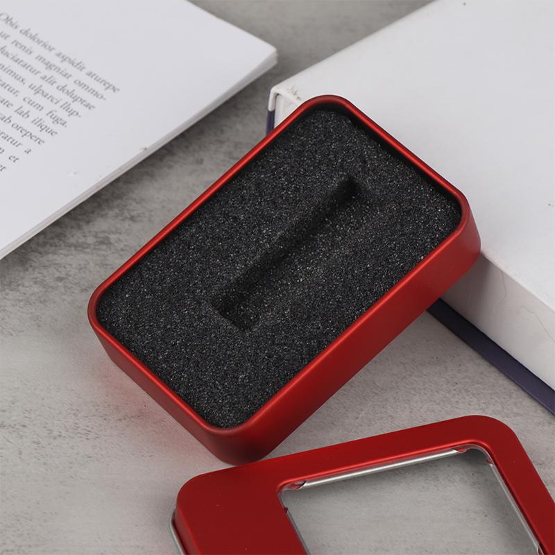 Tinplate U Disk Small Square Box Badge Gift Metal Packaging Box U Disk Large Square Box Window U Disk Small Iron Box