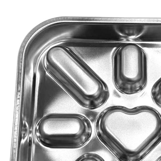 Pet Slow Food Bowl Anti-Slip Design Promotes Slow Feeding Stainless Steel Pet Dog Bowl for Small to Medium Dogs