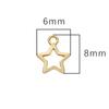 10pcs 6mm Brass Tiny Star Charms for Earring Bracelet DIY Jewelry Findings Making