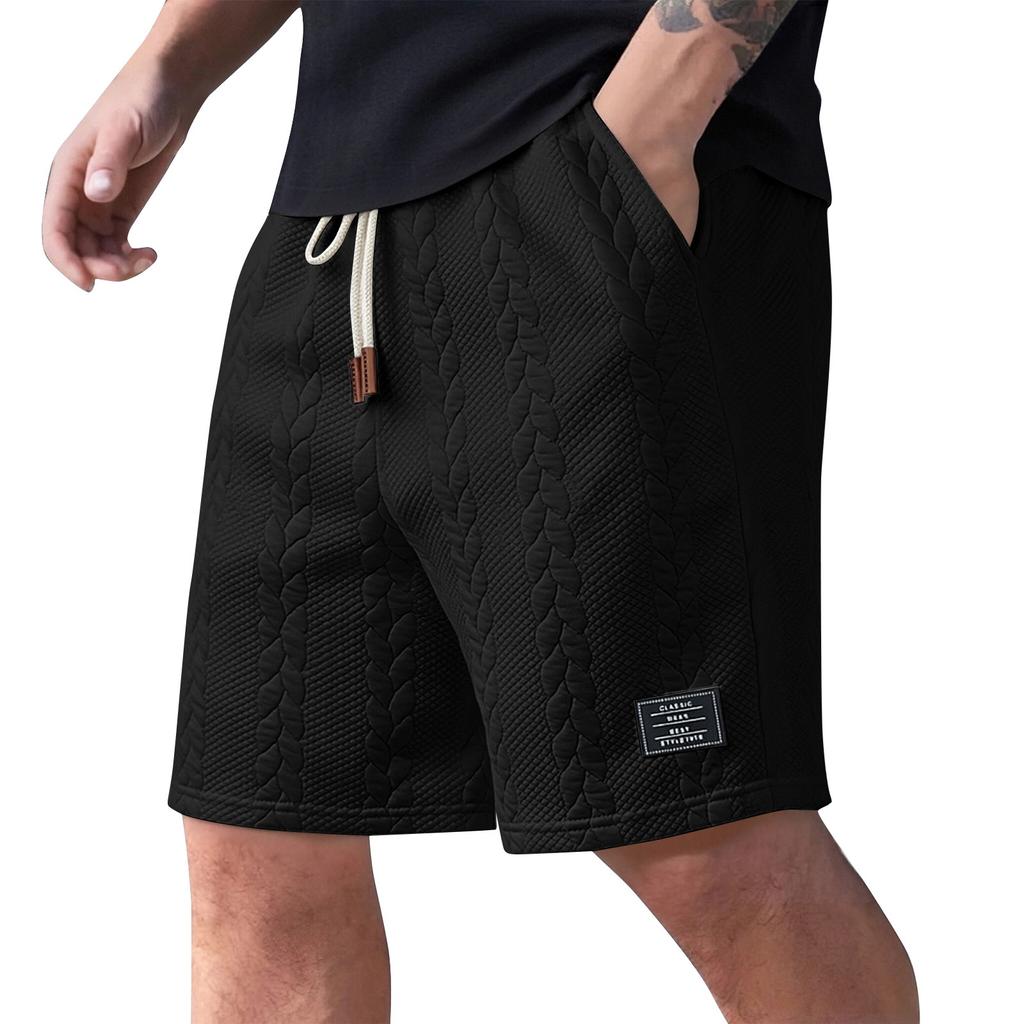 Men's Summer Casual Shorts Men's Fashion Sports Textured Shorts