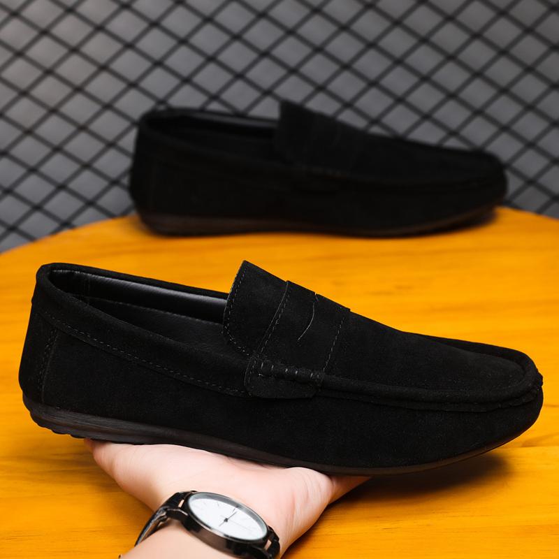 Luxury Brand Fashion Suede Mens Lazy Shoes Men Casual Shoes Breathable Comfort Slip-on Mens Driving Shoes Men Loafers Moccasins