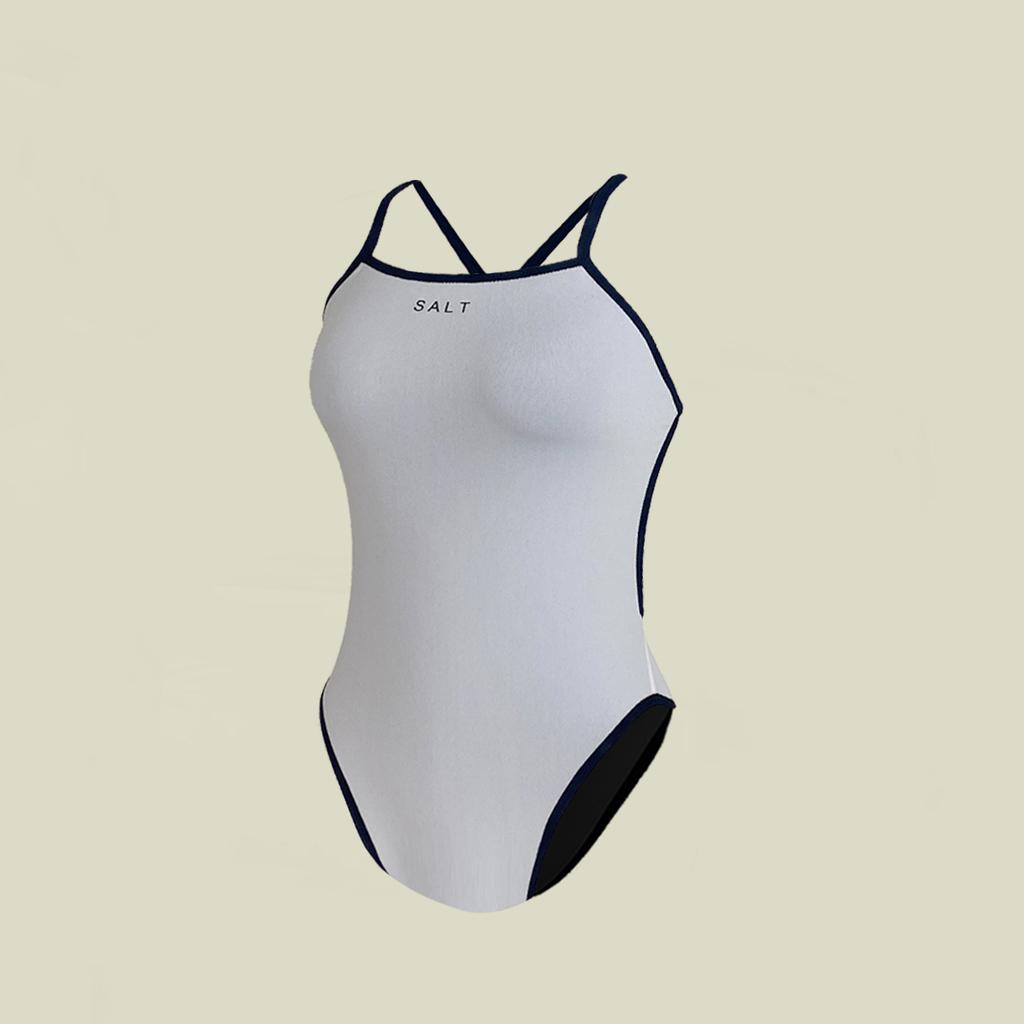 Solteu Black Women'S One-Piece Reversible Single-Back Swimsuit