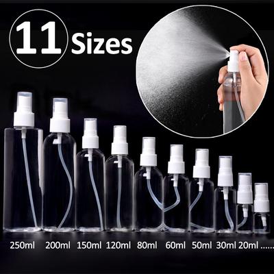 Travel Transparent Refillable Bottles Empty Cosmetic Spray Bottle Portable Dispensing Atomizer Sprayer Bottle 20/30/50/150/200ml