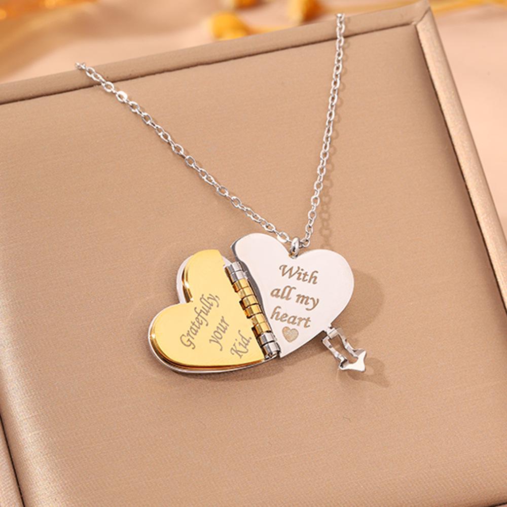 Titanium Steel Love Letter Pendant Necklace for Couples - Clavicle Chain for Girls.