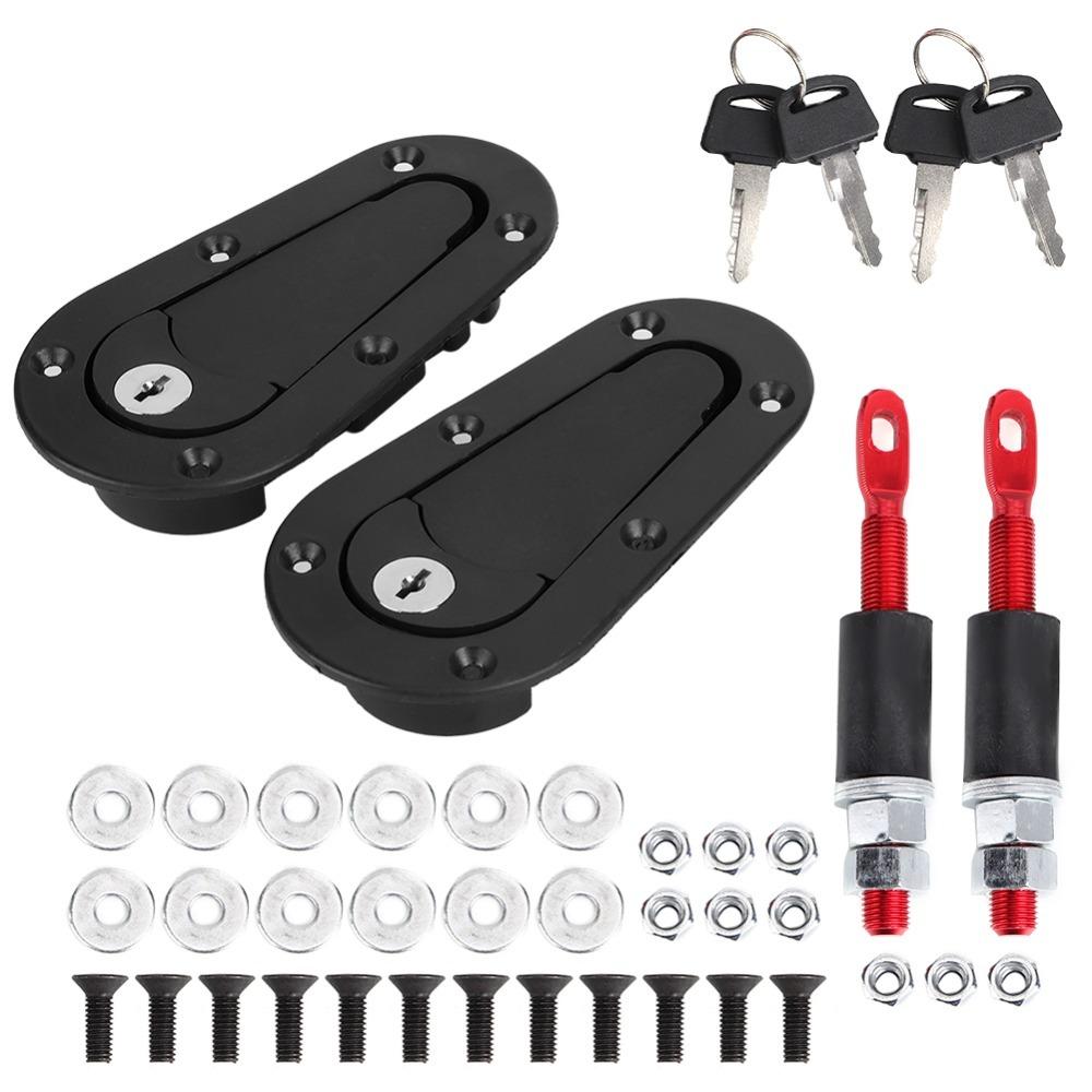 Security Lock Set Engine Hood Latch With Keys Car Hood Lock  Car Replacement Accessories