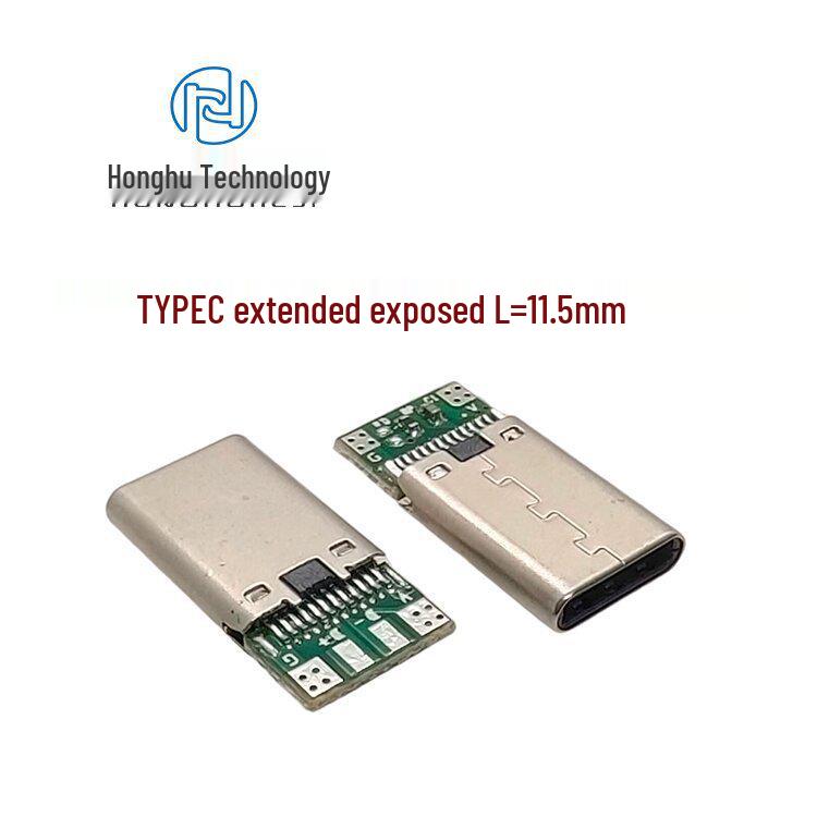 USB-C Male Connector, 11.5mm Extended Extended Male TYPEC L=11.5MM