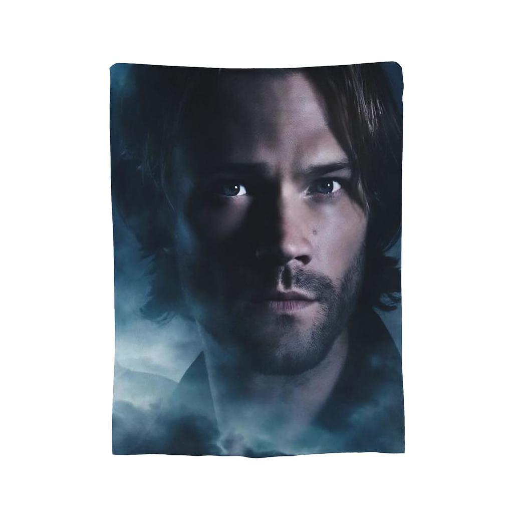 Supernatural Sam Winchester Blanket Fleece Spring/Autumn   Multifunction Soft Throw Blankets for Bed Couch Bedding Throws