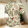 Men's Quick-Dry Round Neck Short Sleeve T-Shirt with Christmas Print for Holiday Party