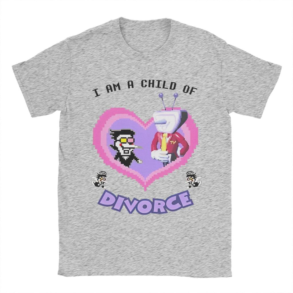 Men Women Spamton and Tenna Child of Divorce Deltarune Game T Shirt Pure Cotton Graphic Printing Tee Shirts  Clothing Outfits