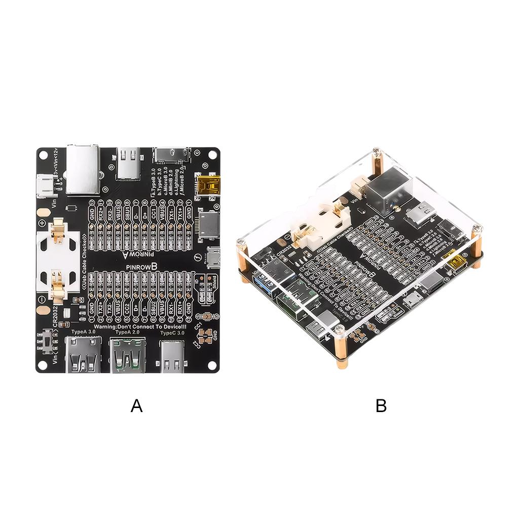 Typ-C Micro-B Typ-B Datenkabel-Erkennungsplatine USB-Kabeltester Kurzschluss-Ein-Aus-Schalter für iOS Android Test Board Tool