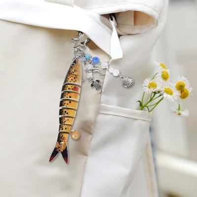 Fish Keychain Acrylic Fishing Lure Keychain Backpack Pendant Fishing Gifts for Men