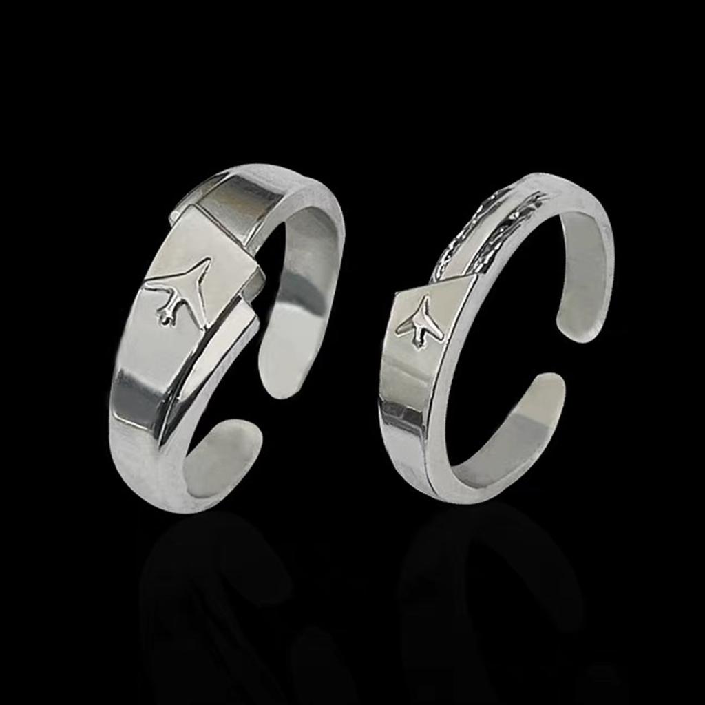 Stylish Unusual Rings Fashion Rings Couple Opening Rings Alloy Texture Suitable for Casual and Formal Occasions