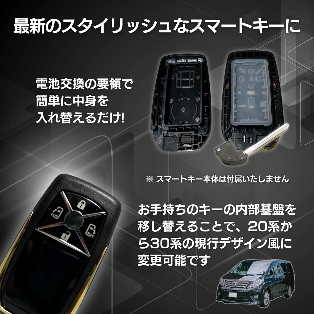 Universelt Smartnøkkel-etui Nøkkeldeksel Vellfire 20 Estima 50-serien Alphard Noah Voxy Toyota 4-knapps Regnbue RiNan.