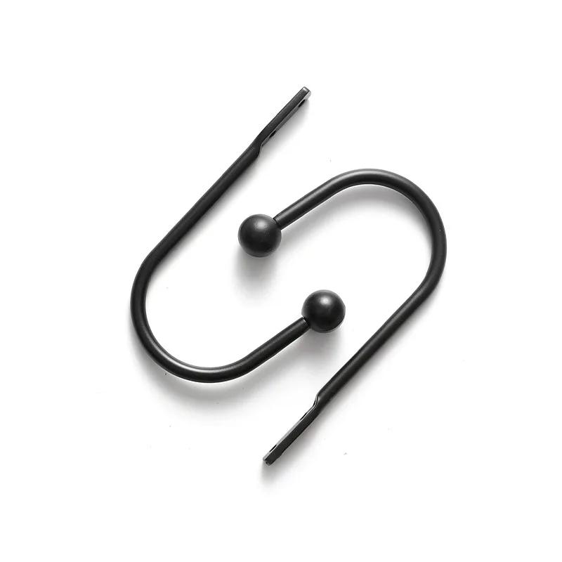 

1PCS Retro Iron Simple Roundhead U-shaped Wall Hook Curtain Accessories Bedroom Kitchen Bathroom Hook with Screw 2023 1
