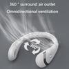Neck Mounted Fan Portable Bladeless Neck USB Rechargeable Air Cooler  Portable Fan Digital Display Foldable Summer Cooling Fan