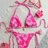 Sexy Strap Beach Swimsuit Print Women Beach Swimsuit Bikini Slim Fit Fairy Swimwear Bathing Female Beach Party Summer Outfit