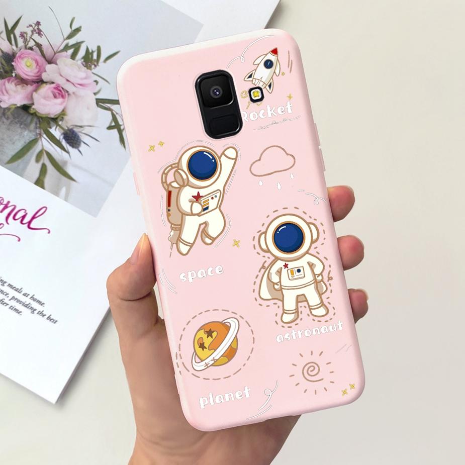 For Samsung Galaxy A6 Plus 2018 Case SM-A605F Cute Dinosaur Cartoon Cover Soft TPU Phone Case For Samsung A6 2018 A600F A6+ Bags