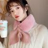 New Soft and Waxy Korean Version Cross Solid Color Fur Scarf To Keep Warm Imitation Rex Rabbit Accessories Fur Scarf Plush Fur Collar for Women