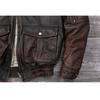 Chinesische Größe Vintage Echtes Rindsleder Männer Lederjacke Fliegerjacken Mann Wintermantel Warmer natürlicher Pelzkragen