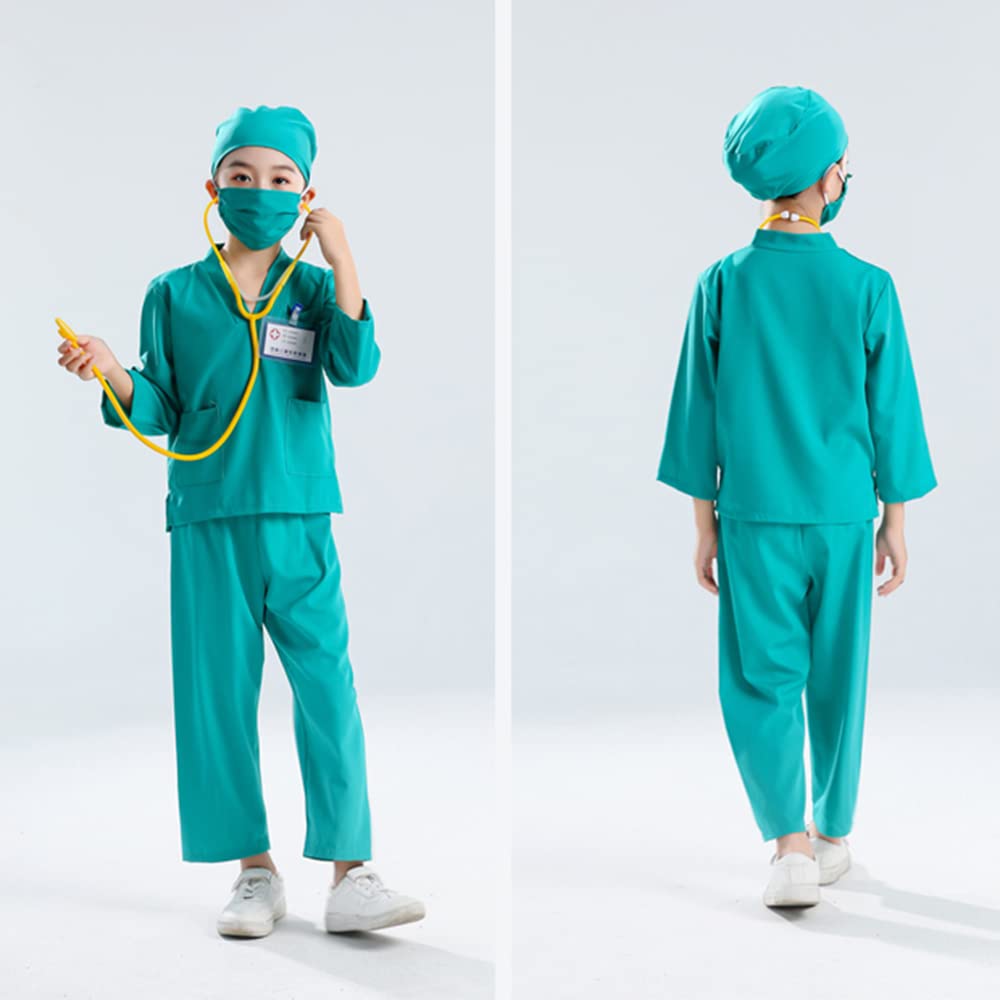 Cosplay Doctor White Surgery Costume Costume School Entrance School Cultural Stage Performance Costume [Lhyxuuk] Children's Costume, Coat, Set,