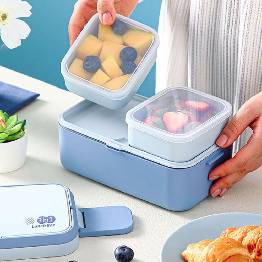 Separated 2 Layer Picnic Lunch Box Japanese-style Food Container Portable Food Storage Box  School