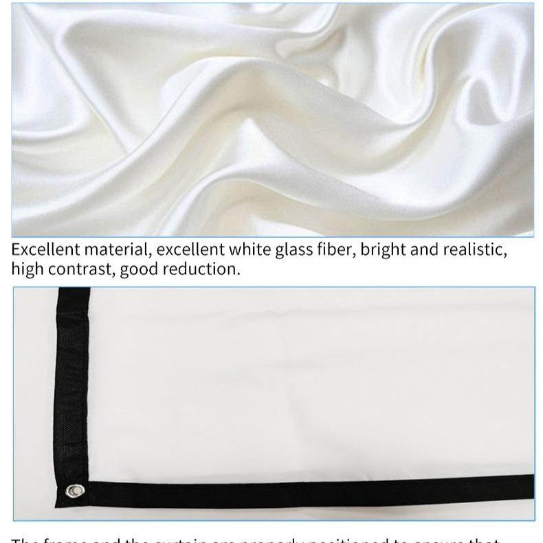 Portable Polyester Folding Projector Screen, 60-150 Inch, 16:9/4:3