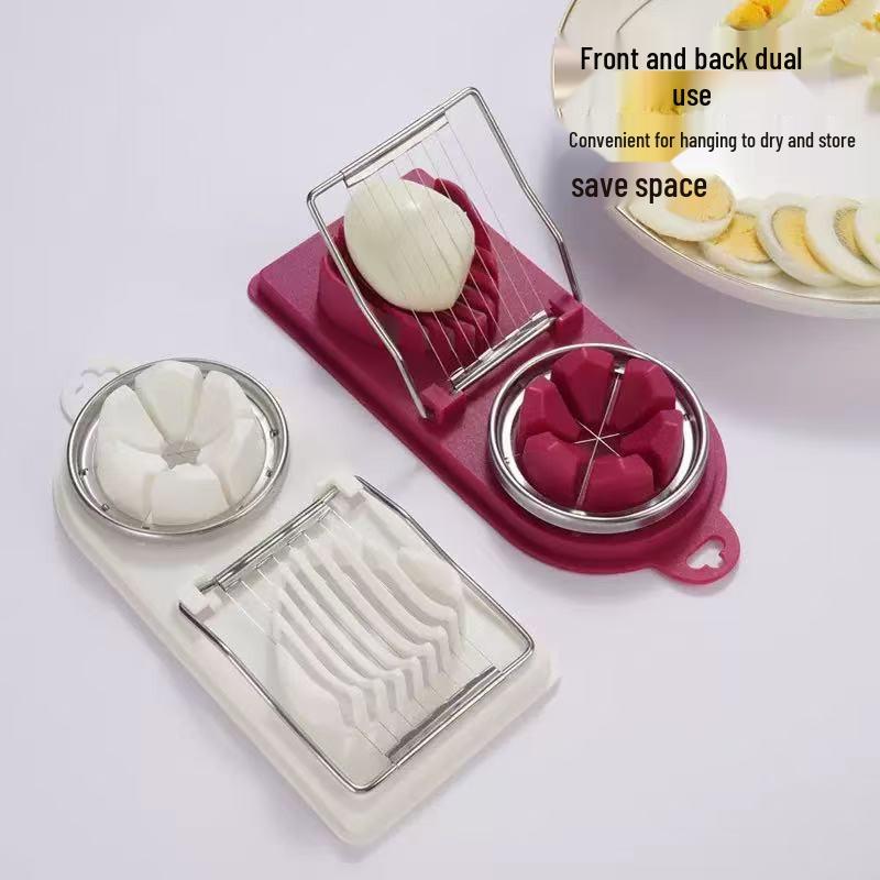 Stainless Steel 3-in-1 Egg Slicer & Divider for Eggs and Salted Duck Eggs