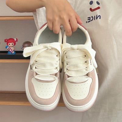 Student Cute Little White Shoes Women's 2025 Summer New Breathable Versatile Thick-soled Heightening Big Head Shoes Super Fire Sports Shoes