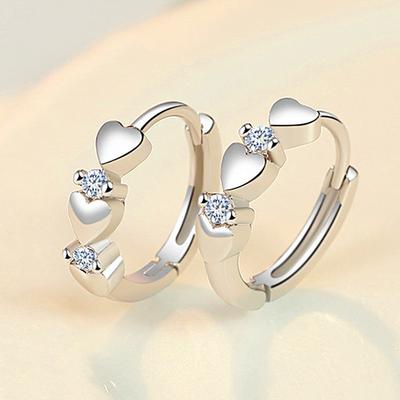Orecchini Semplici a Fibbia Freschi a Vento, alla Moda a Forma di Cuore di Pesca Amore Orecchini Lucidi Gioielli per Orecchie