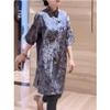 Plus Size Blue & White Porcelain Qipao Dress: Retro Chinese Style, Slimming Fit for Chubby Girls