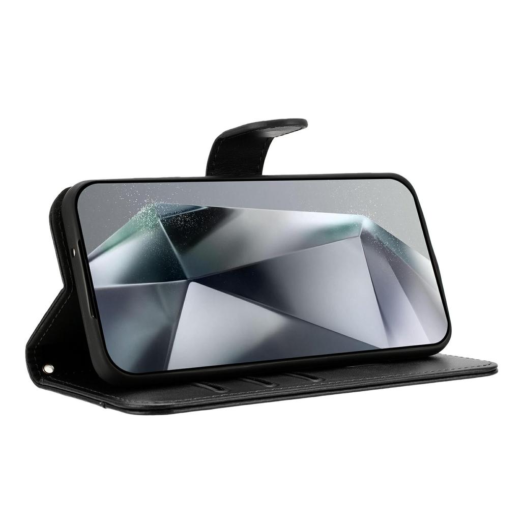 Stand Case for Honor 400 Pro 5G (Global)G PU Leather Wallet Phone Cover S Shape Stitching Design with Strap