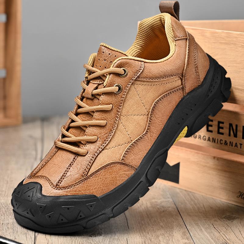 Baotou thick-soled breathable non-slip mountaineering shoes outdoor shoes men's autumn and winter sports and leisure shoes