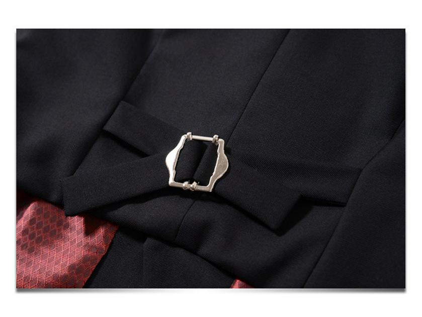 Dětská černá obleková vesta: Šaty v britském stylu, jednobarevné, pro družičky a chlapecká vystoupení.