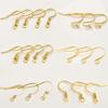 20 Stück/Los 6 Stile 14K 18K Vergoldete Ohrhaken mit Ohrbügel Ohrhaken Ohrringverschlüsse Zubehör für DIY Schmuckherstellung