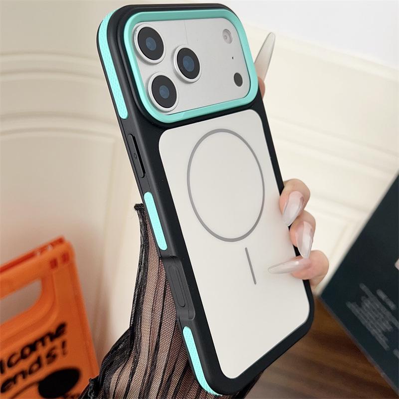 

Dual-Color Magnetic iPhone 17 Pro Max Case with Skin Feel - Fits Apple Models 14/13/15/16/17 iPhone 15