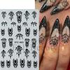 New Nail Art Stickers Ins Halloween Dark Series Spider Web Spider with Diamond Nail Art Stickers