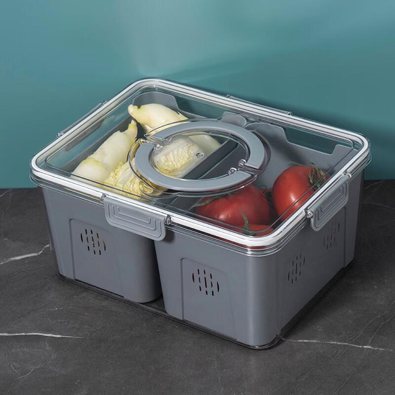 ZISIZ Divided Refrigerator Food Storage Box